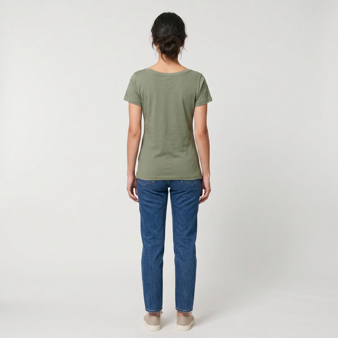 Olive Big 5 Adventure T-Shirt with short sleeves, featuring the back view of the garment on a white background.