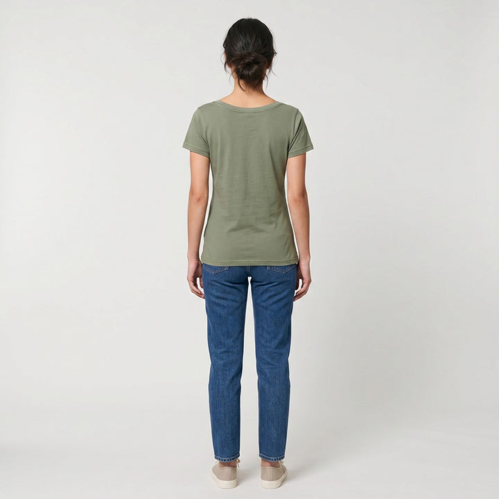 Olive Big 5 Adventure T-Shirt with short sleeves, featuring the back view of the garment on a white background.