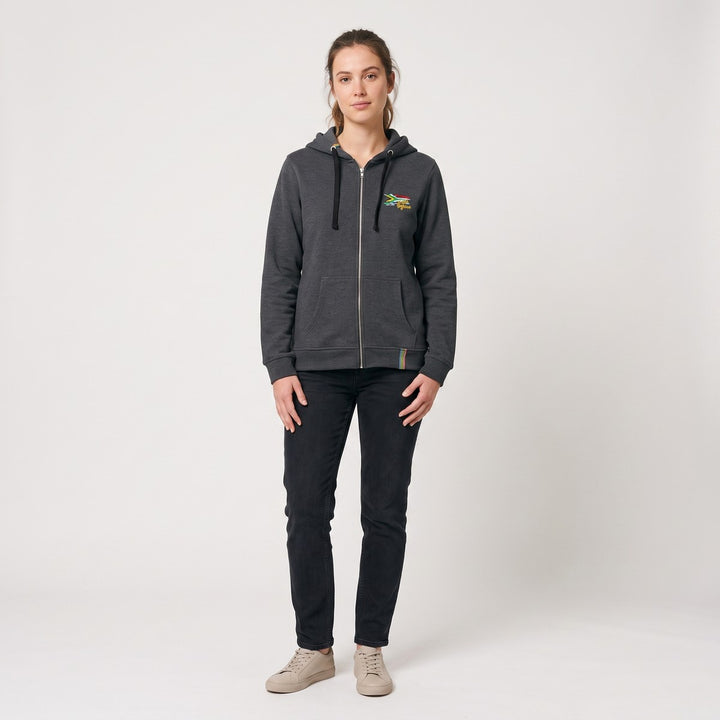 Dark grey full-zip women&