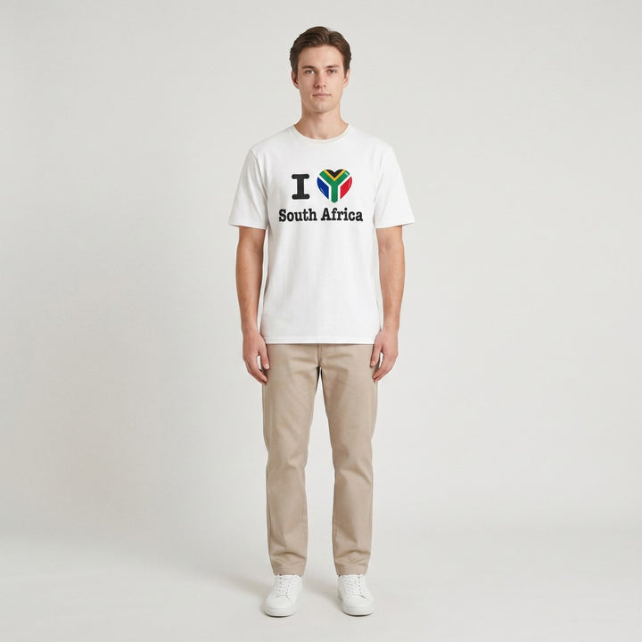 White short sleeve t-shirt with &