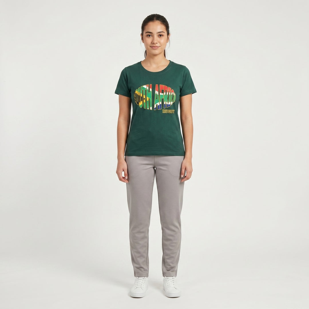 Dark green short-sleeve women&