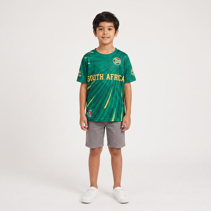 Green SA Sublimated Supporter T-Shirt, short-sleeve, featuring &